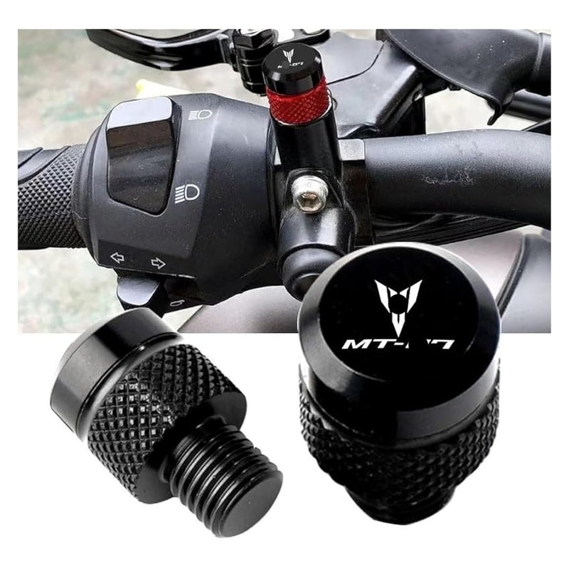 Red Motorcycle M10x1 25 Aluminum Mirror Hole Plugs Cap Compatible with Yamaha MT07 All Years - Image 2